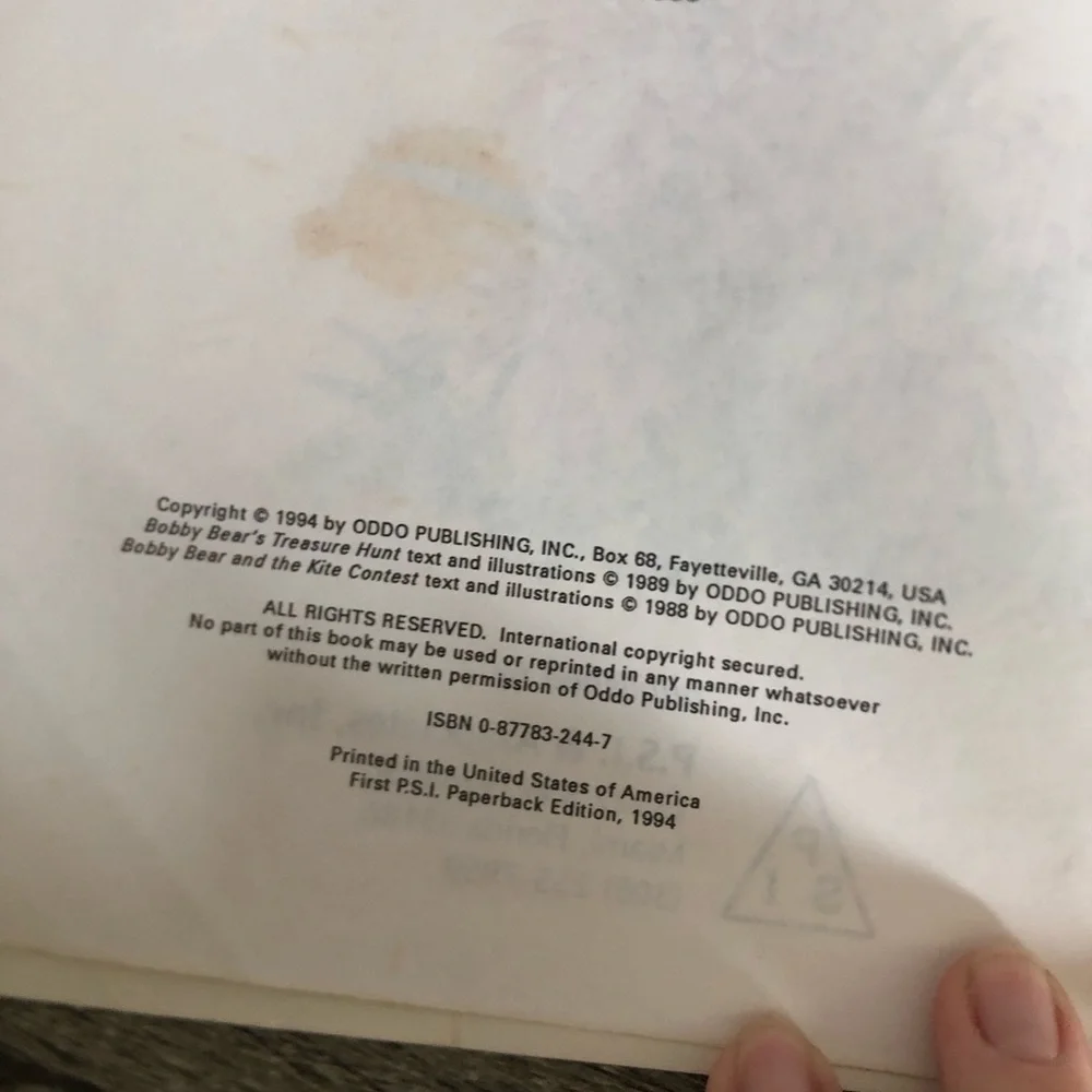 Vtg Bobby Bear's Treasure Hunt and the Kite Contest Two in One Book - Picture 8 of 15